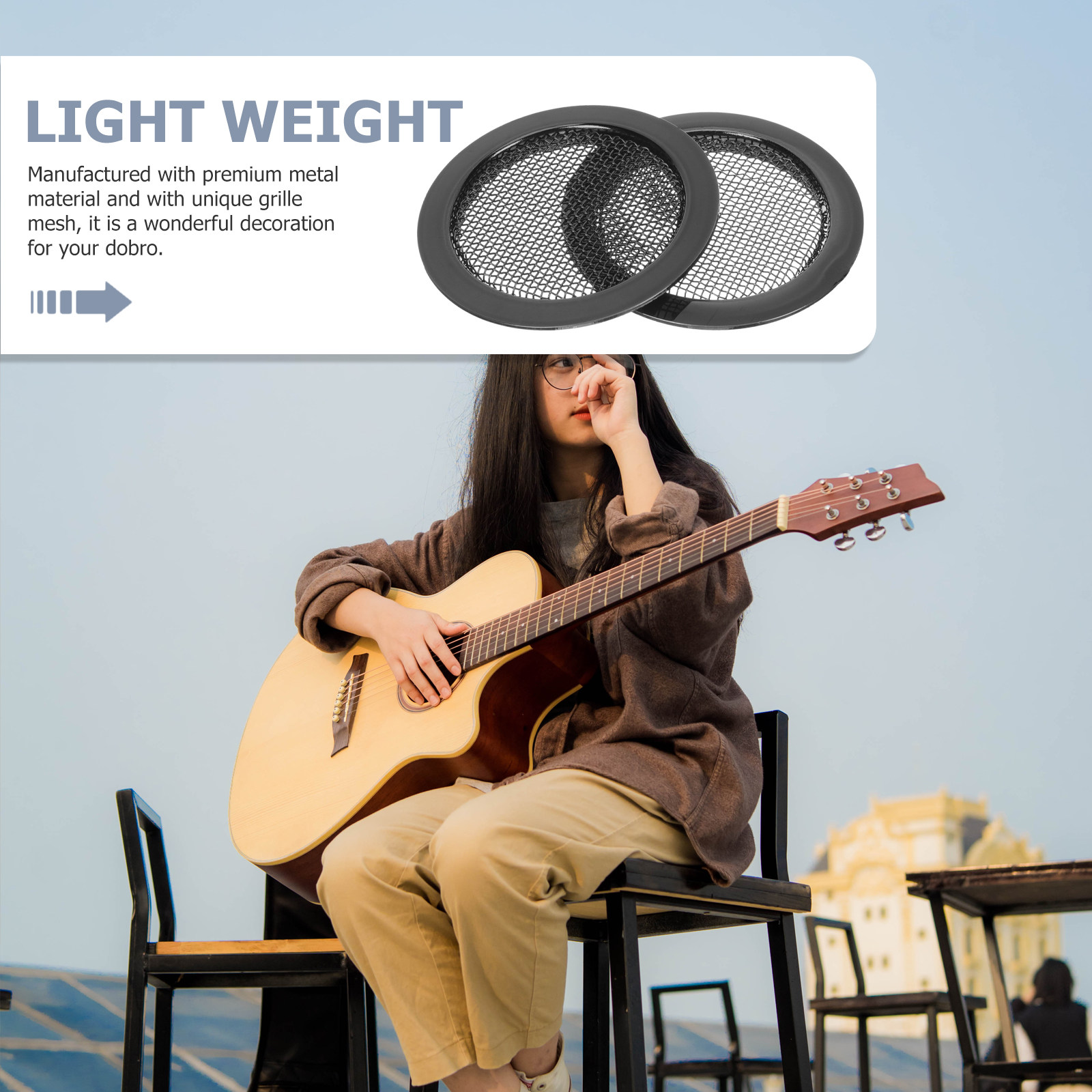 Dobro Resonator Guitar - 2Pcs Dobro Resonator Guitar Soundhole Covers