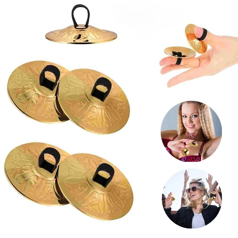 2/4Pcs Copper Finger Cymbals,  - огляд і ціна Musical Instrument Zills