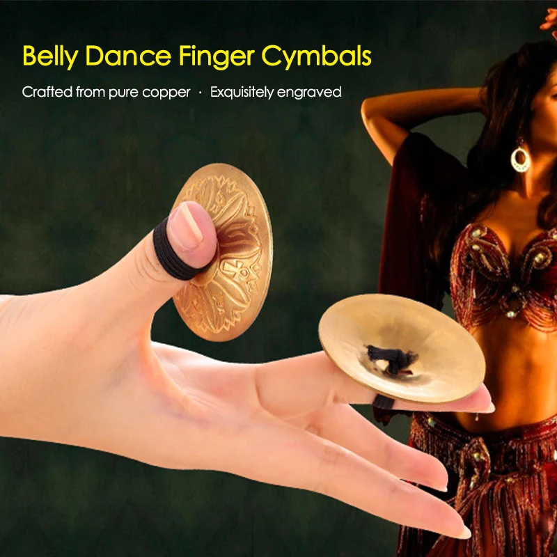 2PCS Copper Finger Cymbals Bel - огляд і ціна Musical Instrument Zills