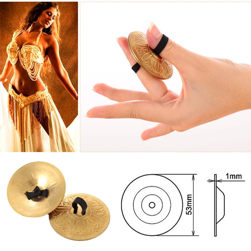 2PCS Copper Finger Cymbals Bel - огляд і ціна Musical Instrument Zills