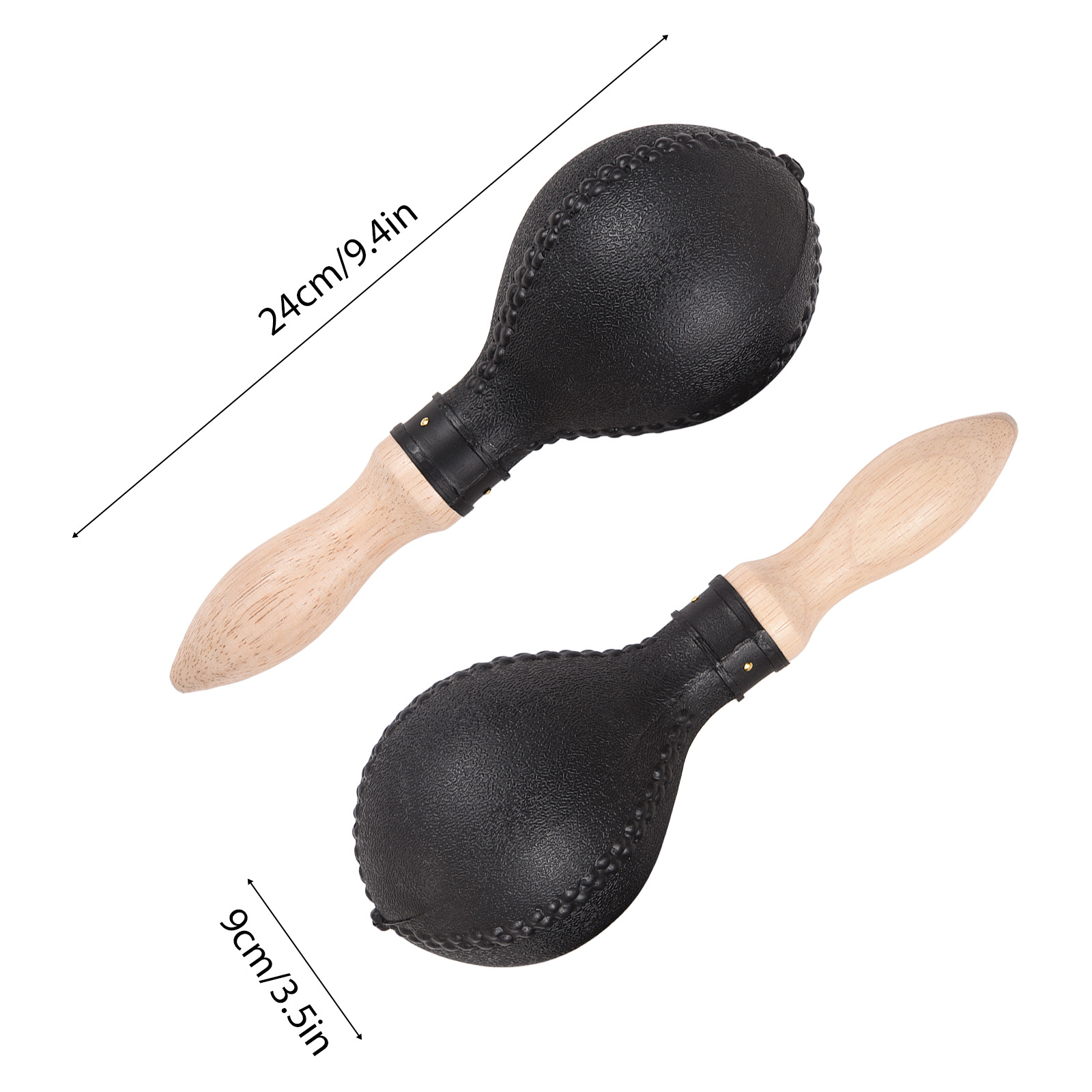 1 Pair 25cm Black Maracas Sand - огляд і ціна Musical Instrument Maraca