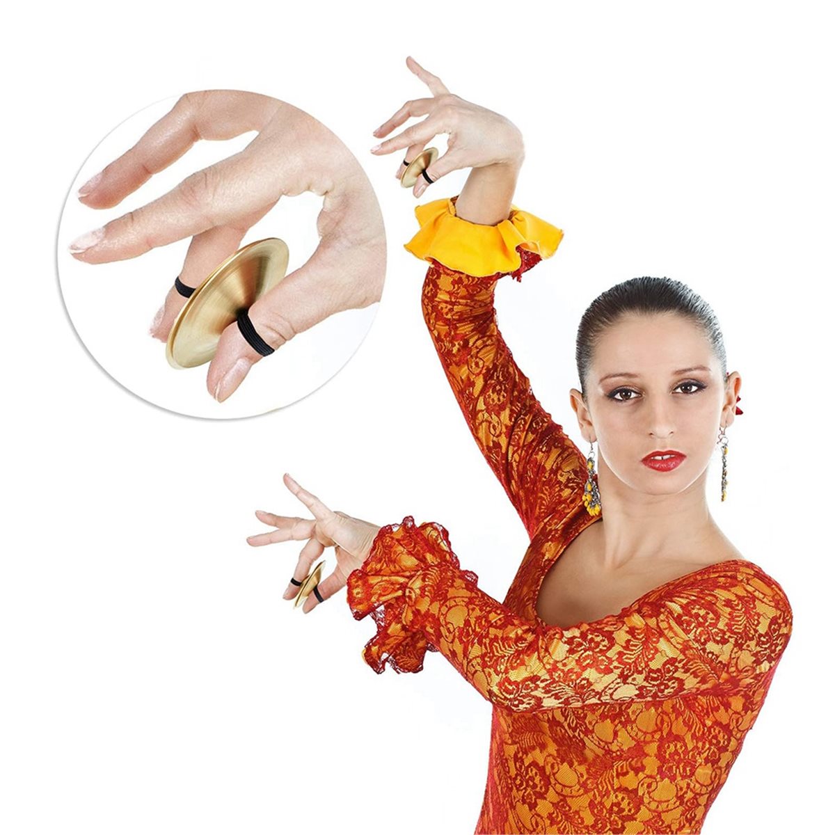 6 Pieces Finger Cymbals Belly  - огляд і ціна Musical Instrument Zills
