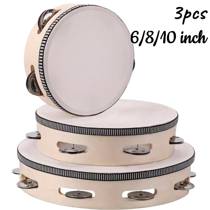 1/3pcs Wooden Tambourine 6/8/1 - огляд і ціна Musical Instrument Games